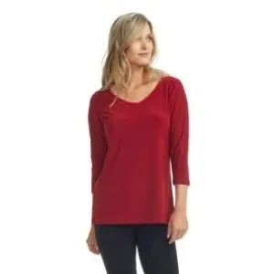 016- Gitane Basic 3/4 Sleeve Top- Red
