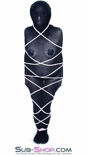 1490DL      Black Sheer Encasement Silk Stocking Full Body Sack - MEGA Deal