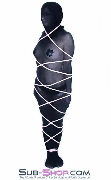 1490DL      Black Sheer Encasement Silk Stocking Full Body Sack - MEGA Deal