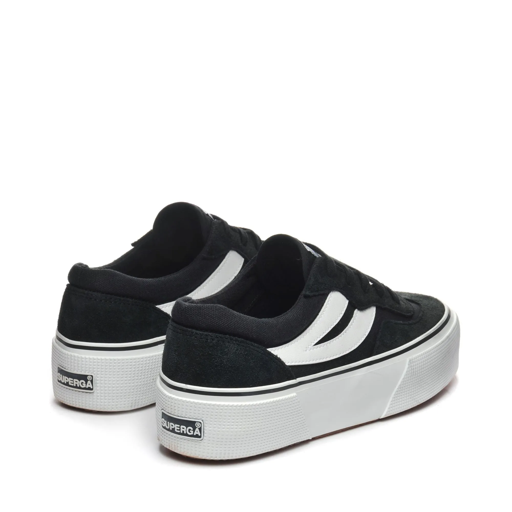 3041 REVOLLEY COLORBLOCK PLATFORM - Sneakers - Wedge - Woman - BLACK-WHITE