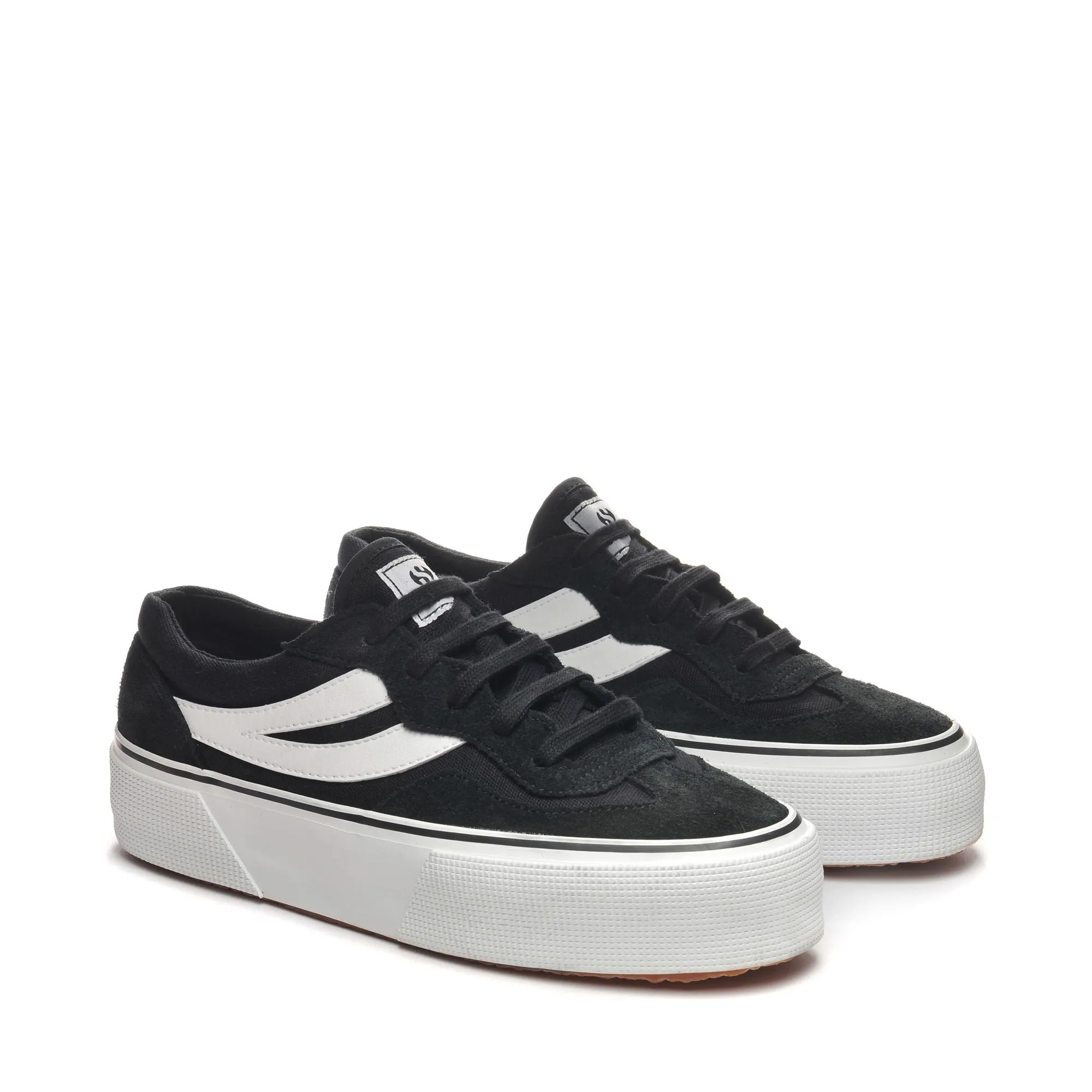 3041 REVOLLEY COLORBLOCK PLATFORM - Sneakers - Wedge - Woman - BLACK-WHITE
