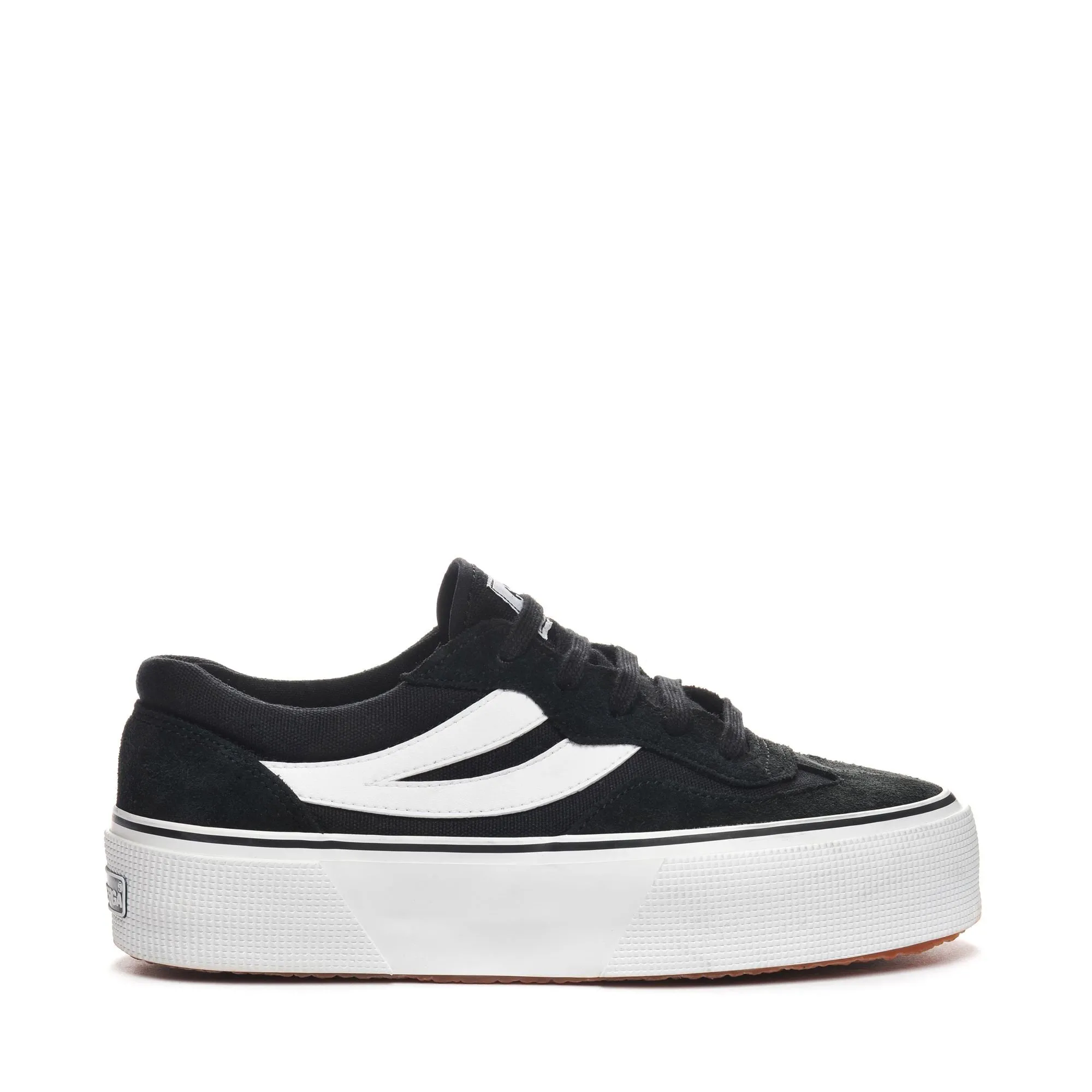 3041 REVOLLEY COLORBLOCK PLATFORM - Sneakers - Wedge - Woman - BLACK-WHITE