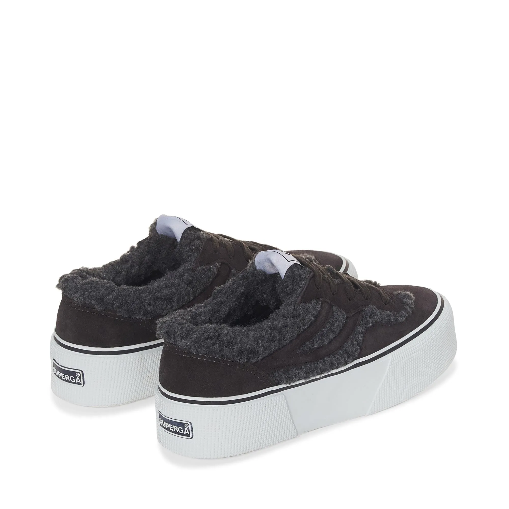 3041 REVOLLEY TEDDY PLATFORM - Sneakers - Low Cut - Unisex - BLACK BRISTOL-WHITE