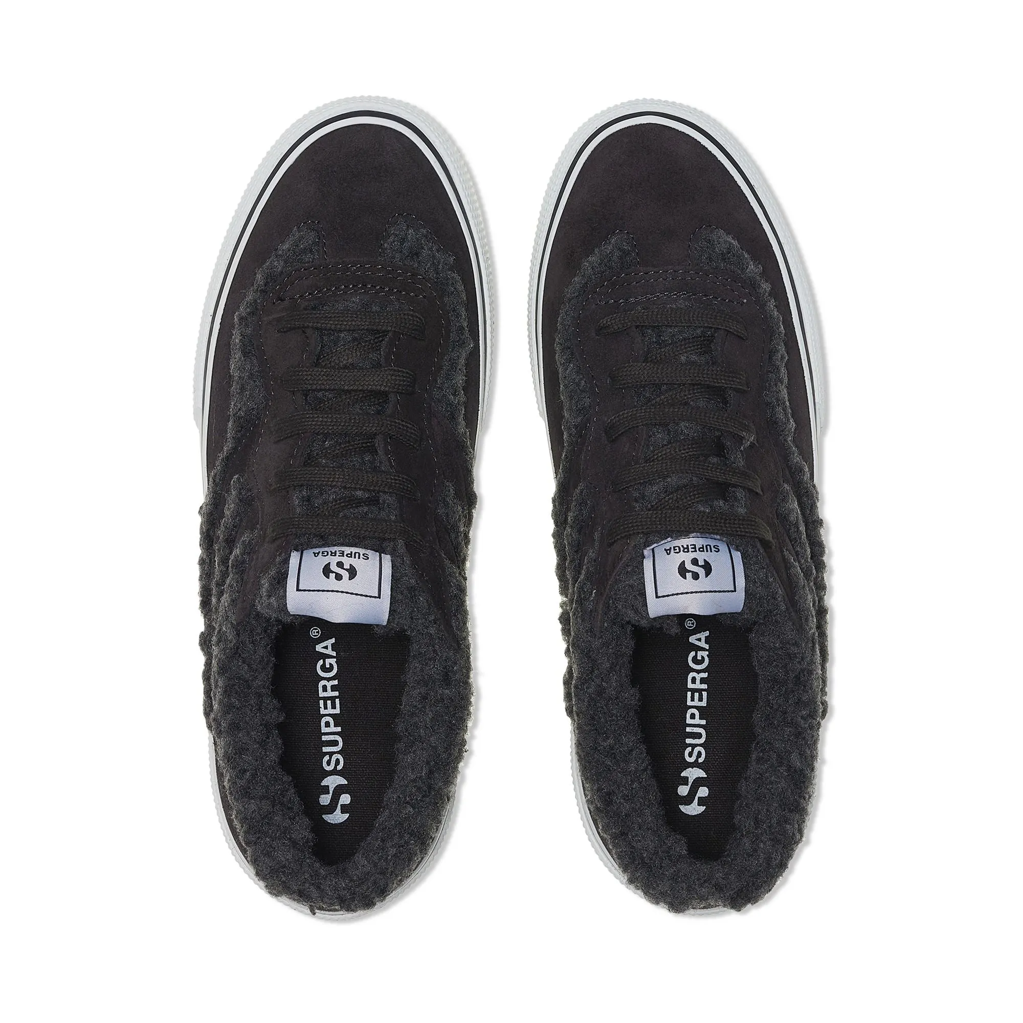 3041 REVOLLEY TEDDY PLATFORM - Sneakers - Low Cut - Unisex - BLACK BRISTOL-WHITE