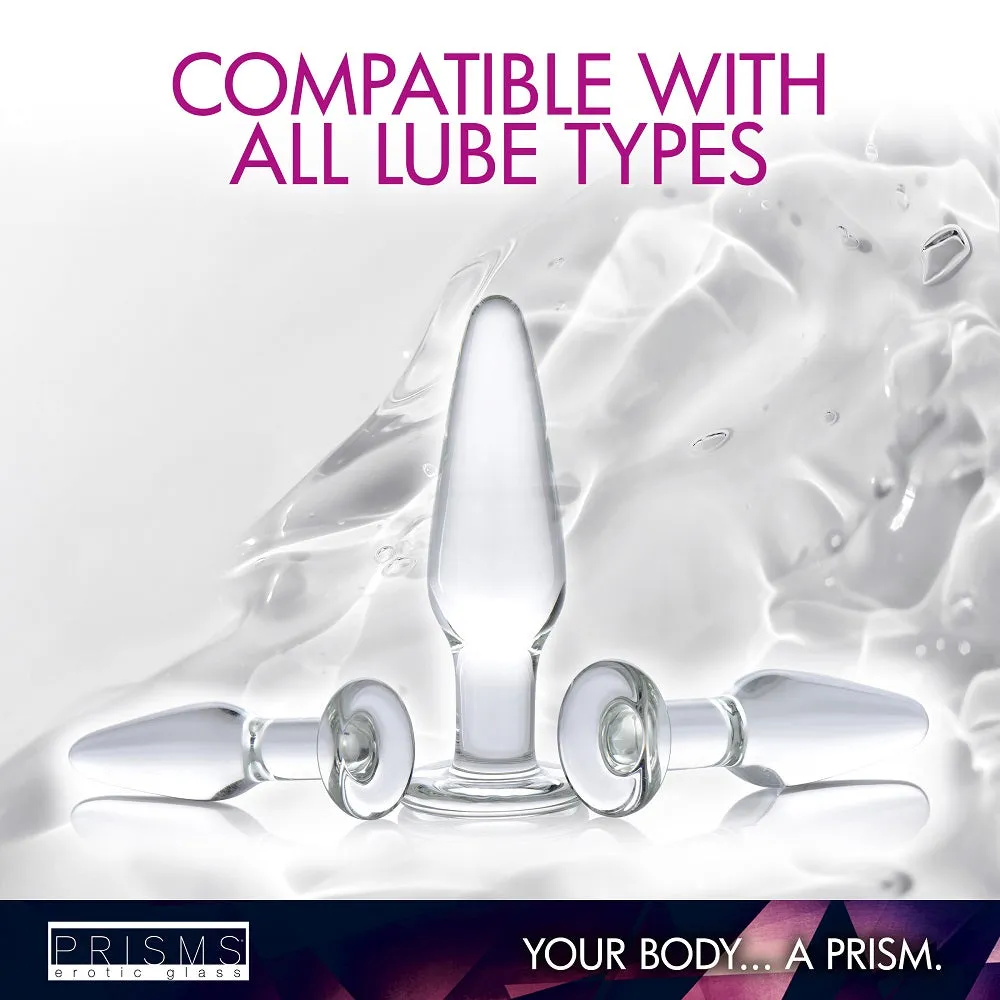 3pc Dosha Glass Anal Plug Kit