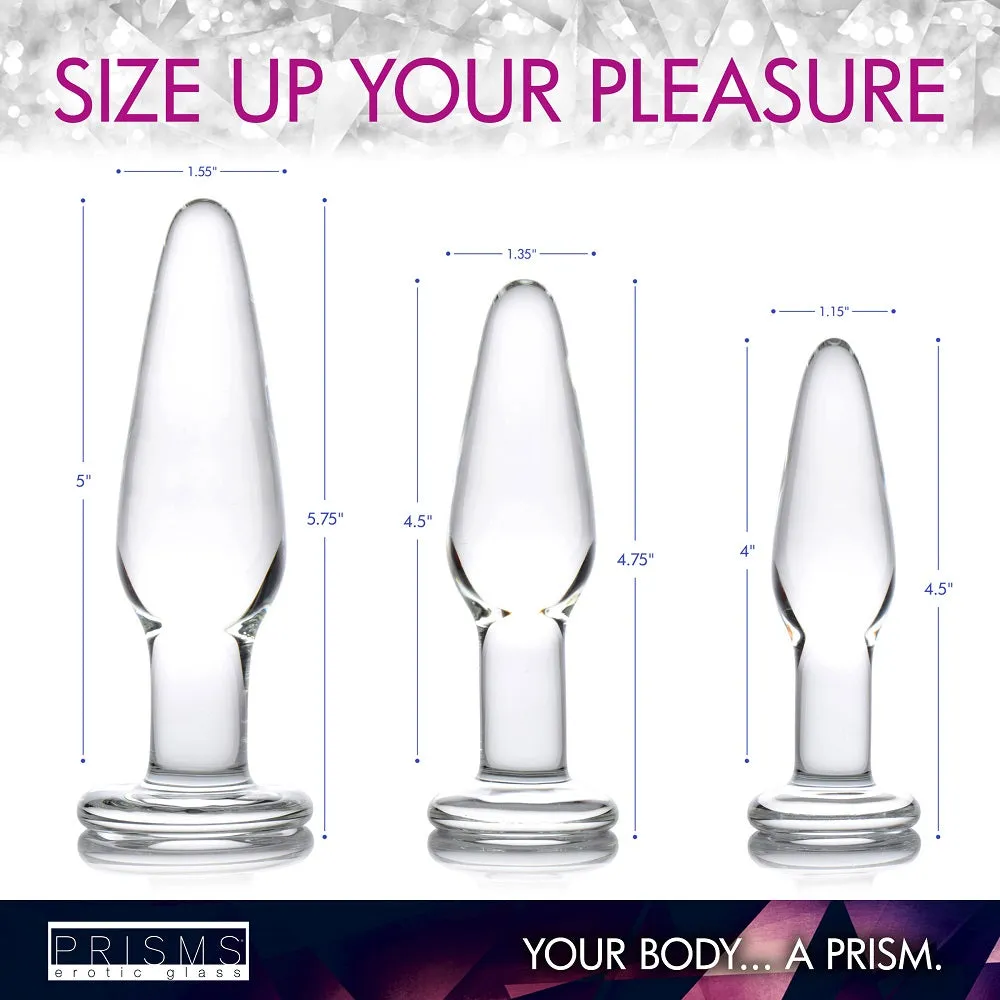 3pc Dosha Glass Anal Plug Kit