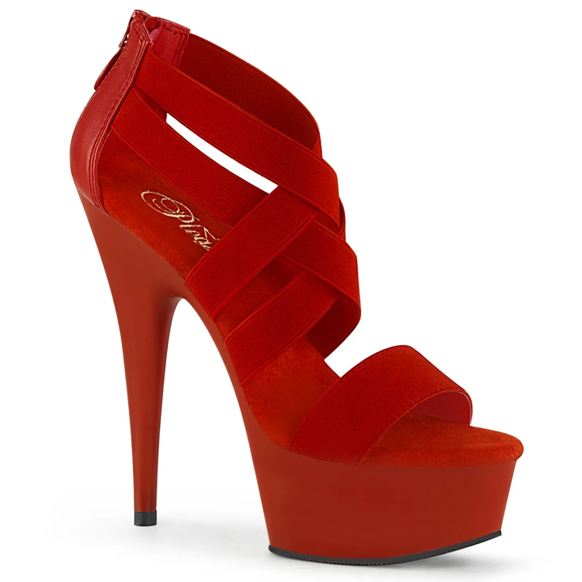 6" Stiletto Criss-Cross Elastic Straps Platform (DELIGHT-669)