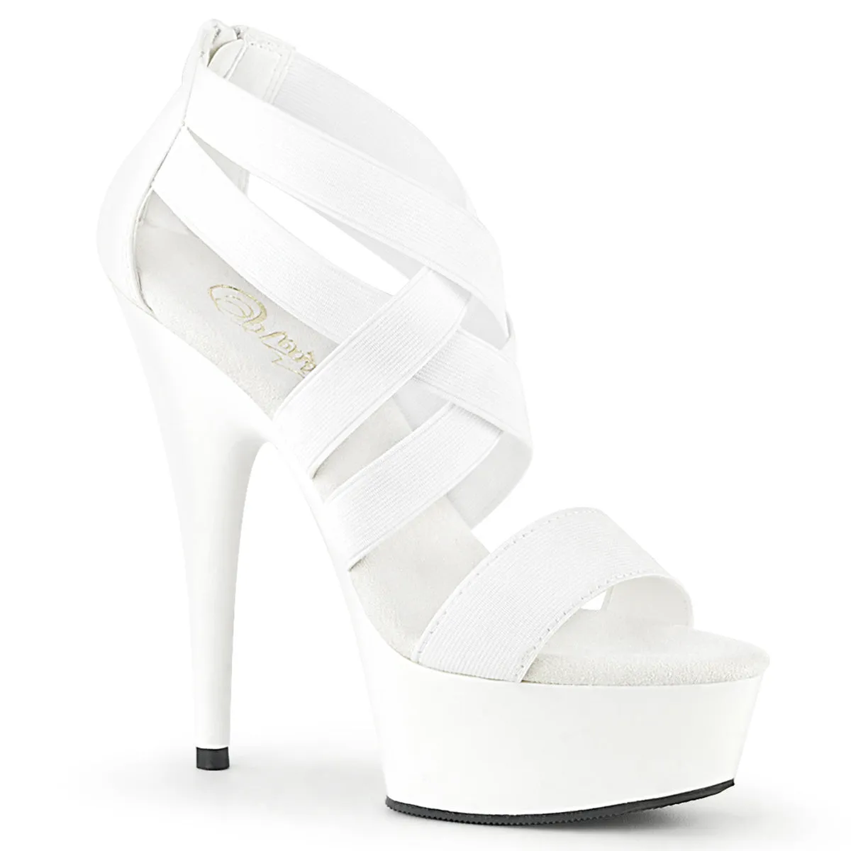 6" Stiletto Criss-Cross Elastic Straps Platform (DELIGHT-669)