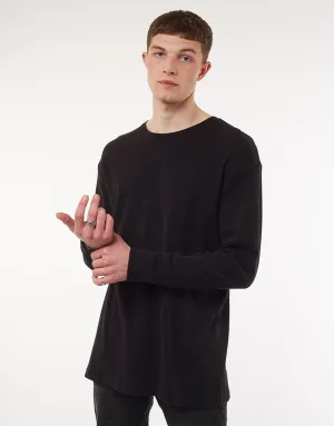 Acid Waffle L/S Tee- Black