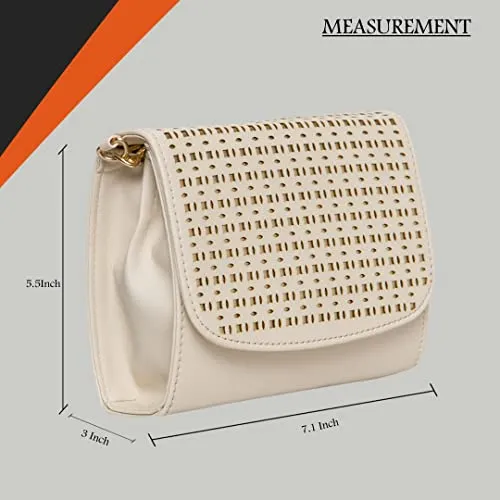 ADISA Women & Girl's Sling Bag (Off White)