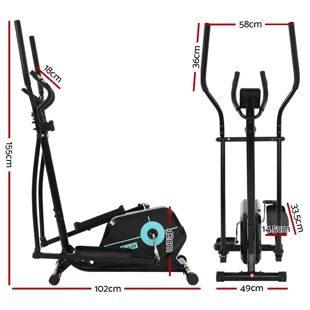 Adjustable Magnetic Elliptical Cross Trainer Bike LCD - Everfit
