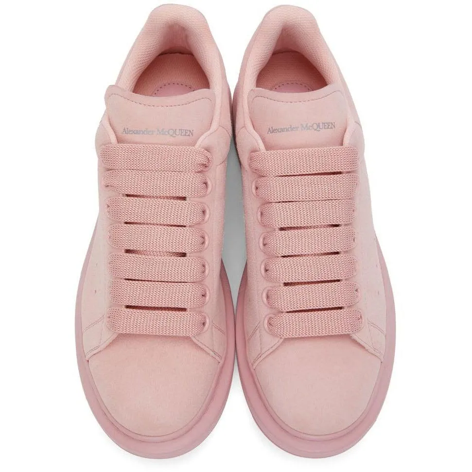 Alexander McQueen SSENSE Exclusive Pink Suede Oversized Sneakers