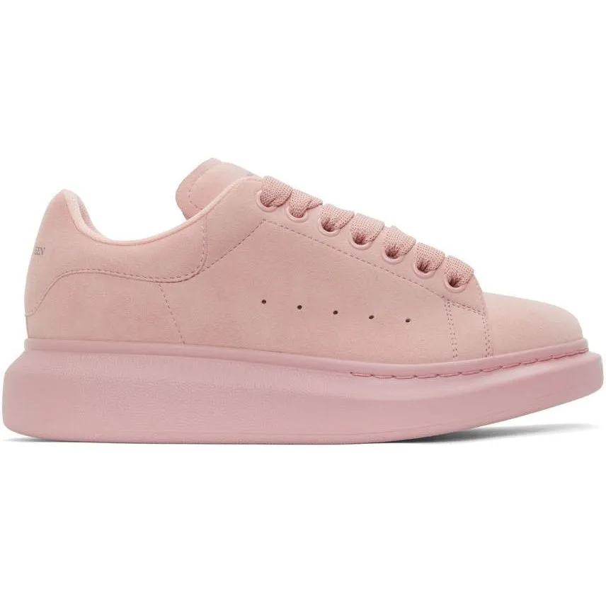 Alexander McQueen SSENSE Exclusive Pink Suede Oversized Sneakers