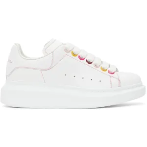 Alexander McQueen White Rainbow Eyelets Oversized Sneakers