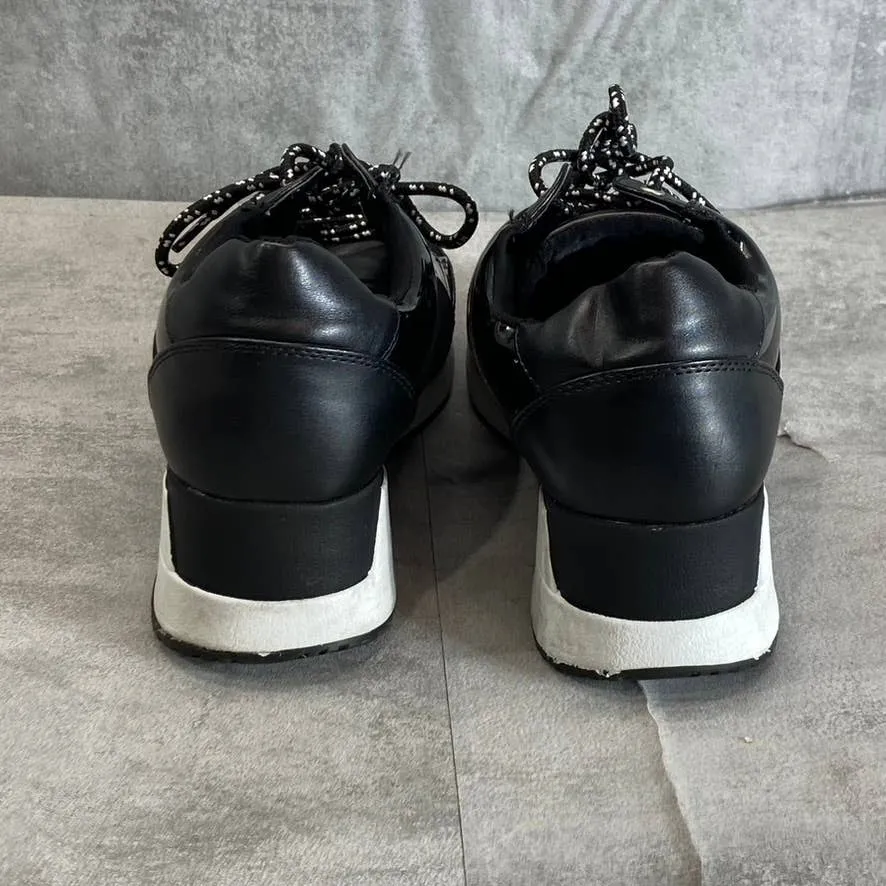 ALFANI Step N' Flex Women's Black Waldenn Lace-Up Wedge Platform Sneakers SZ 7