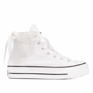 All Star Converse Bianche - Pizzo - Sposa