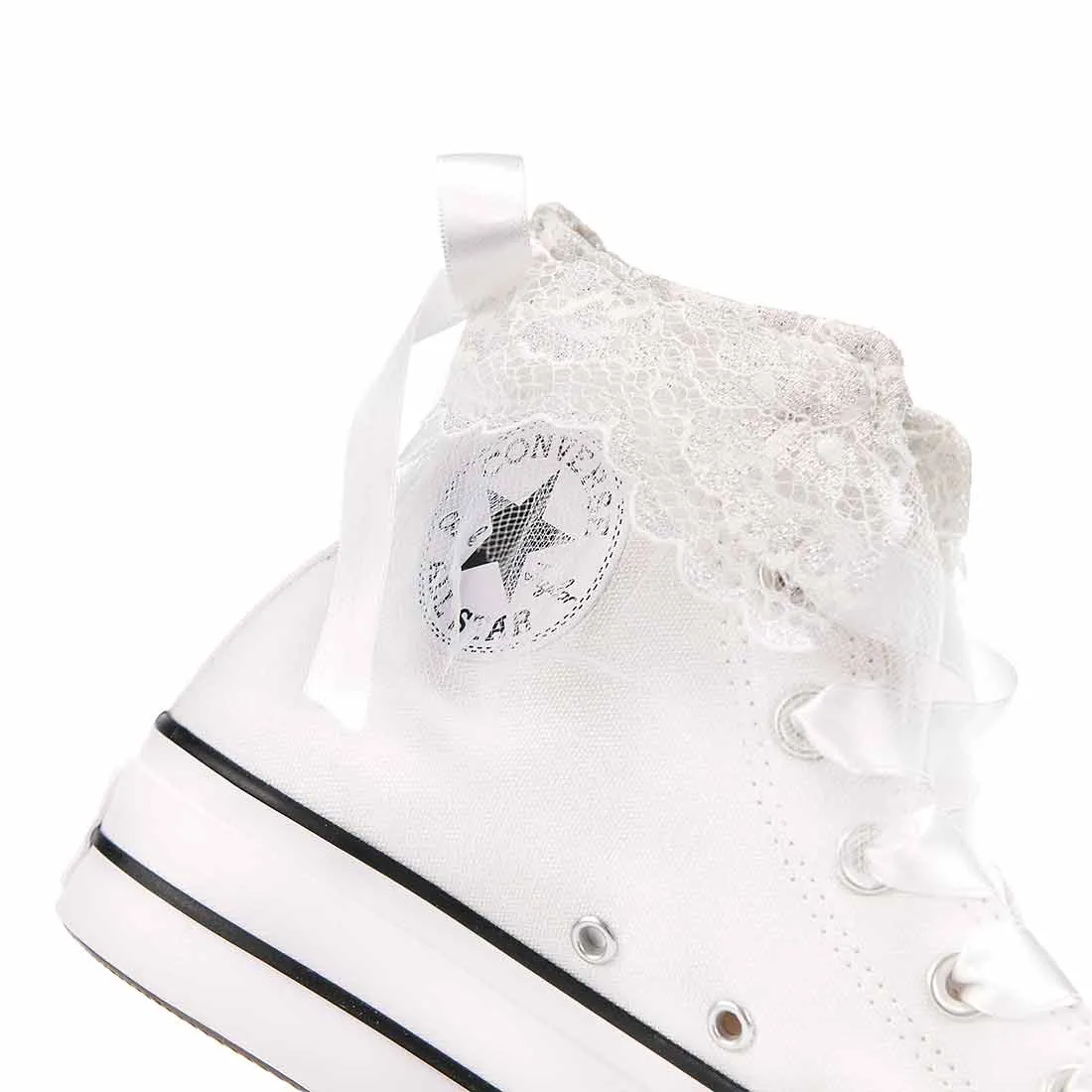 All Star Converse Bianche - Pizzo - Sposa