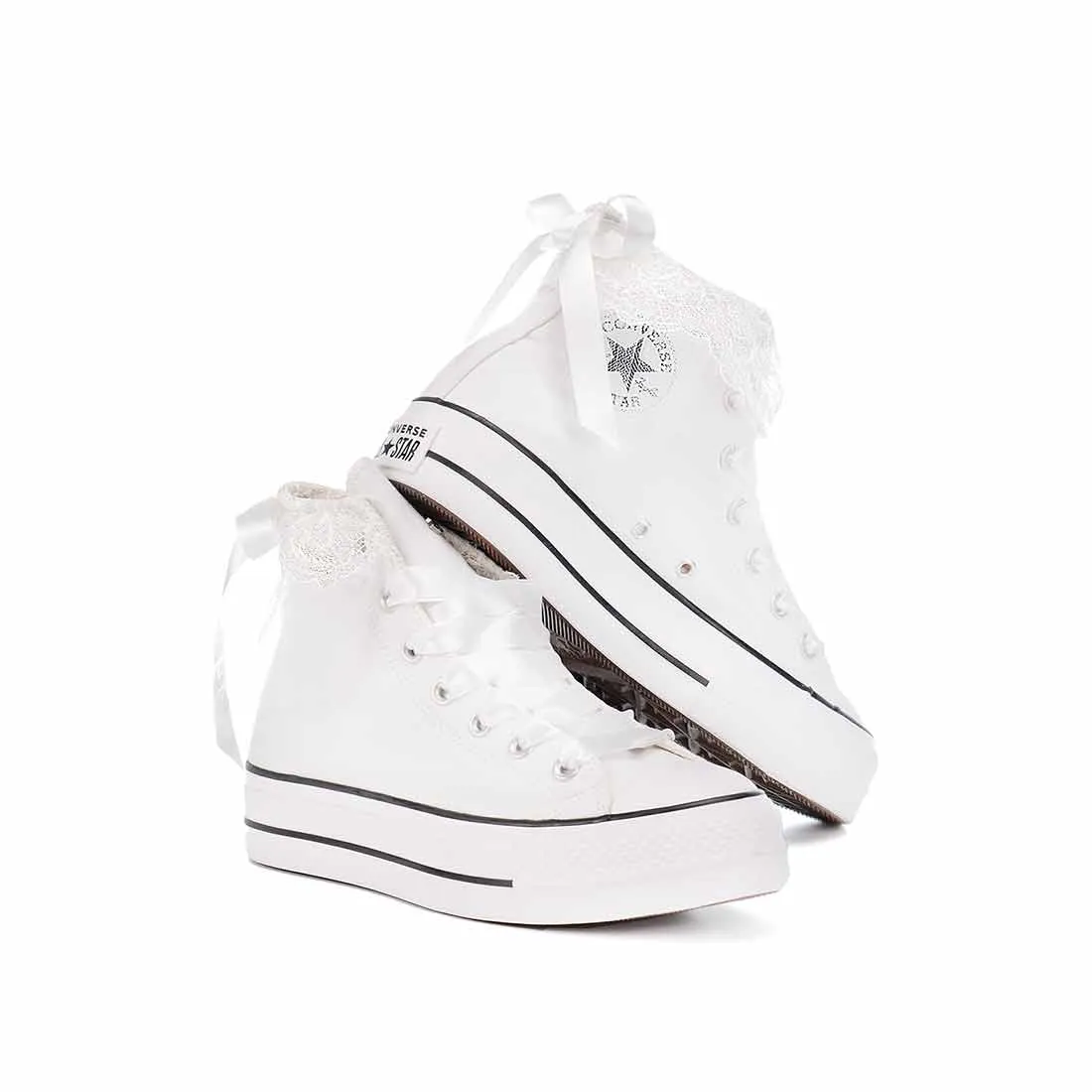 All Star Converse Bianche - Pizzo - Sposa
