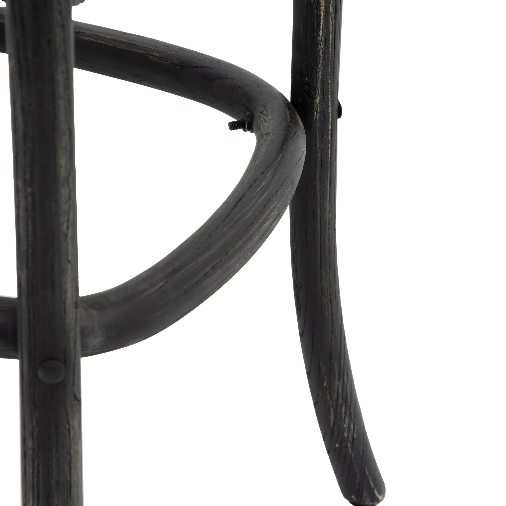 Amos Cafe Stool Black/Rattan (2pk)
