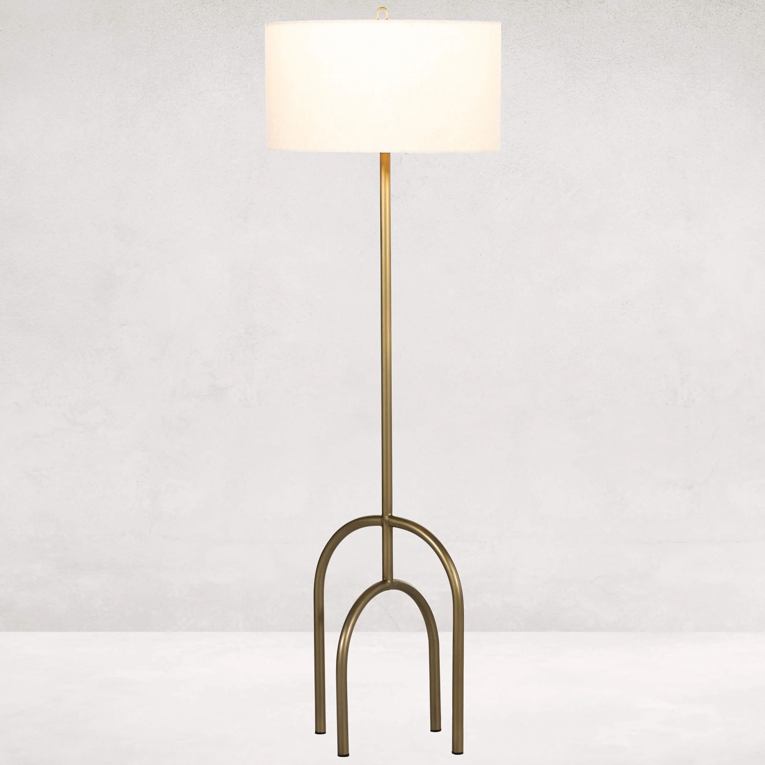 Arc Floor Lamp, Antique Brass