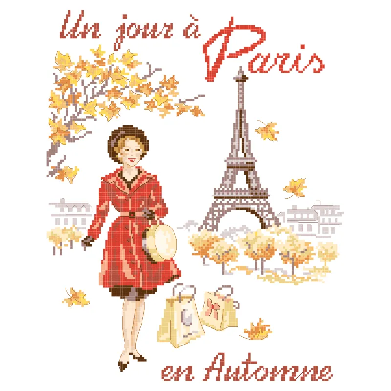 Autumn Day in Paris - Tea Towel