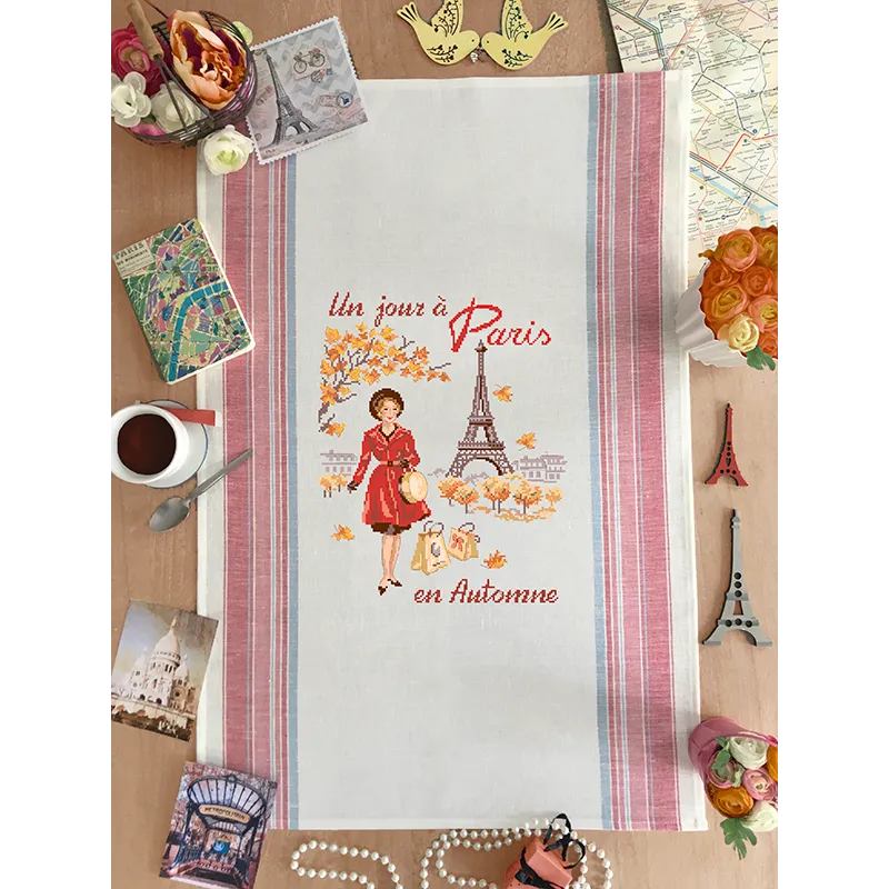 Autumn Day in Paris - Tea Towel