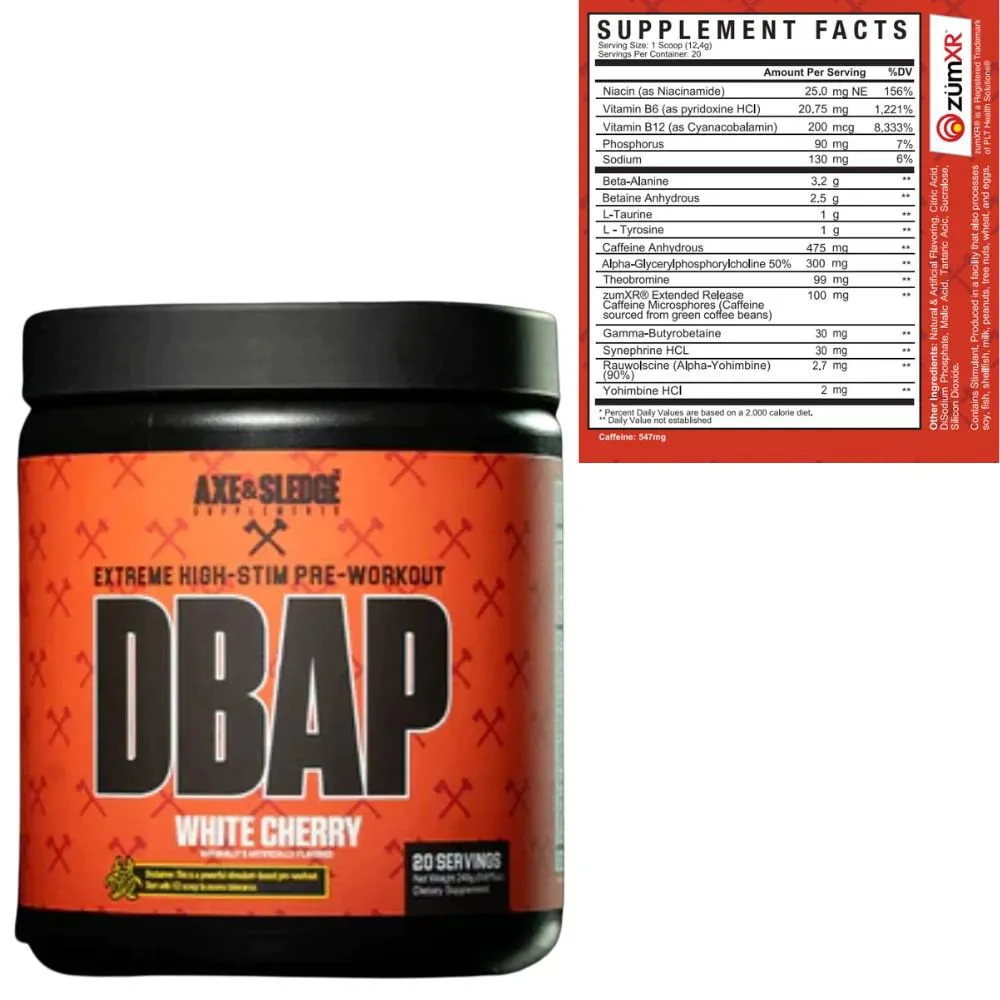 Axe & Sledge DBAP High Stim Preworkout 20 Servings