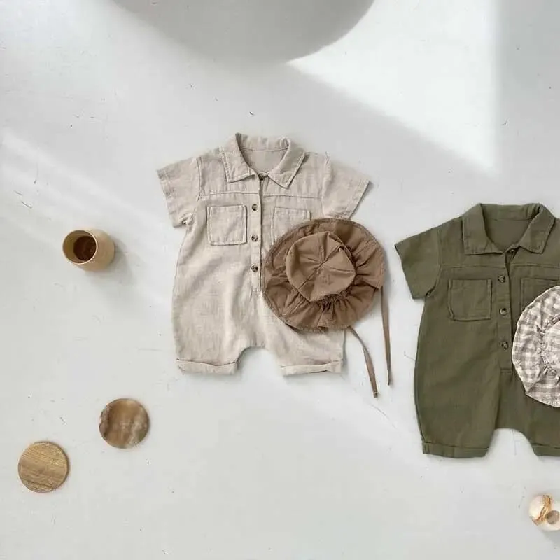 Baby Boy Linen Jumpsuits