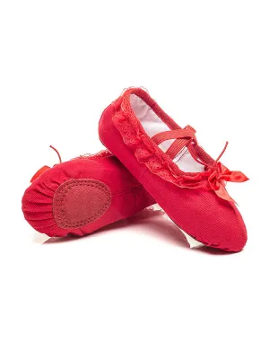 Ballet Shoes Bud Silk Bow Practice Dance Shoes
