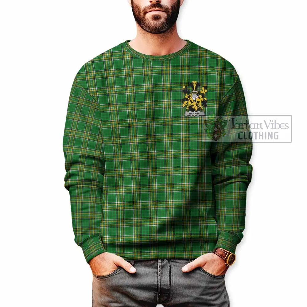 Barker Irish Clan Tartan Sweatshirt with Coat of Arms