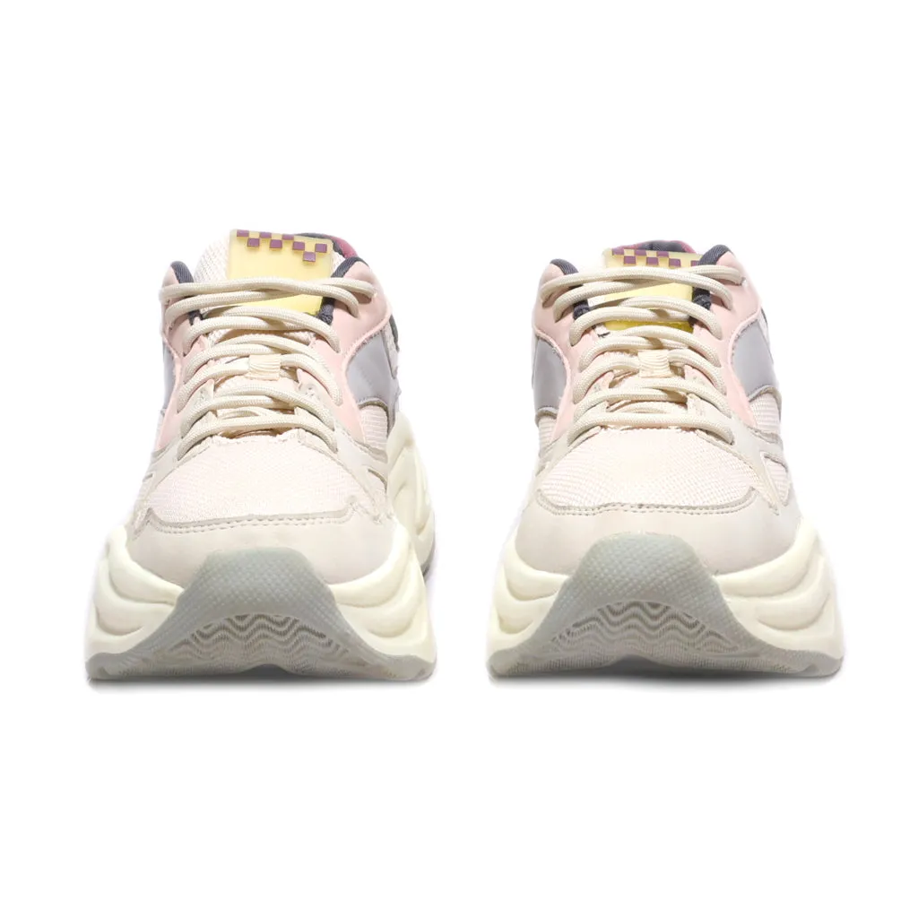 Bershka Chunky Design Sport Shoes Fabric Pink Colour For Women