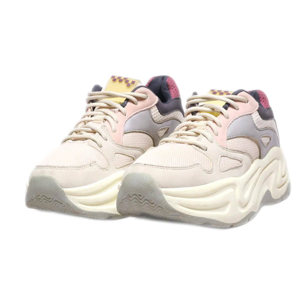 Bershka Chunky Design Sport Shoes Fabric Pink Colour For Women
