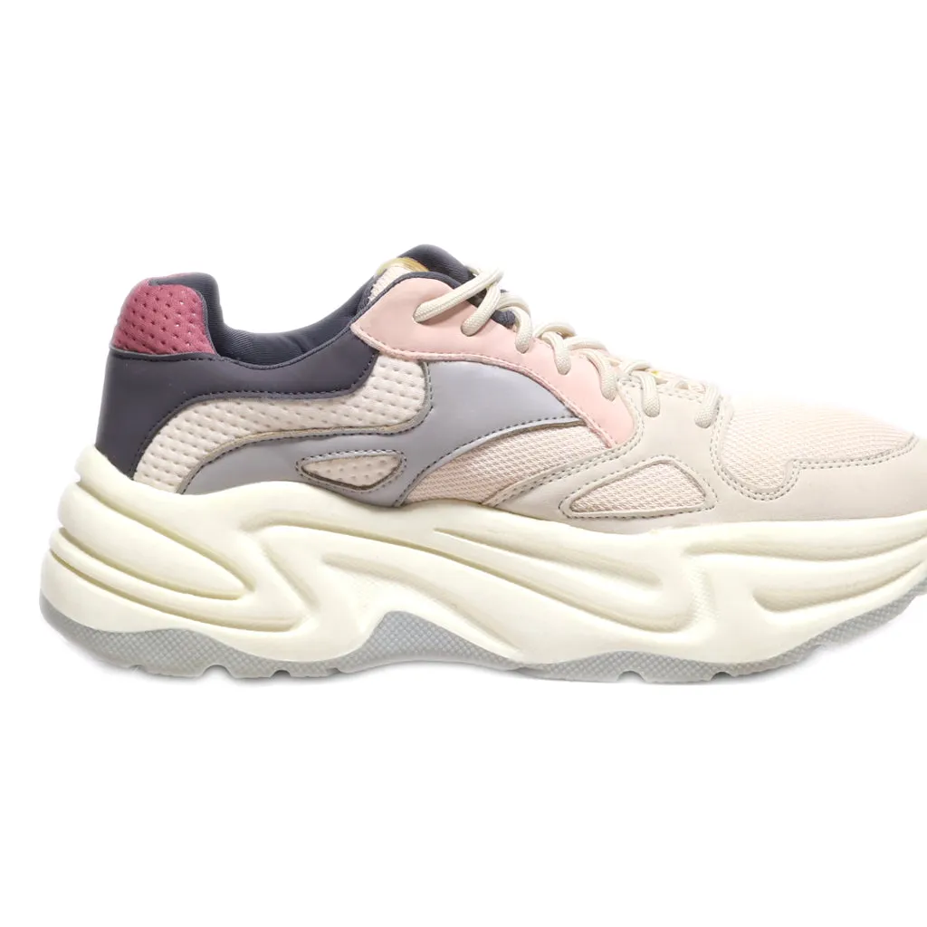 Bershka Chunky Design Sport Shoes Fabric Pink Colour For Women