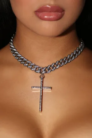 Biggest Blessing Is You Necklace - Silver