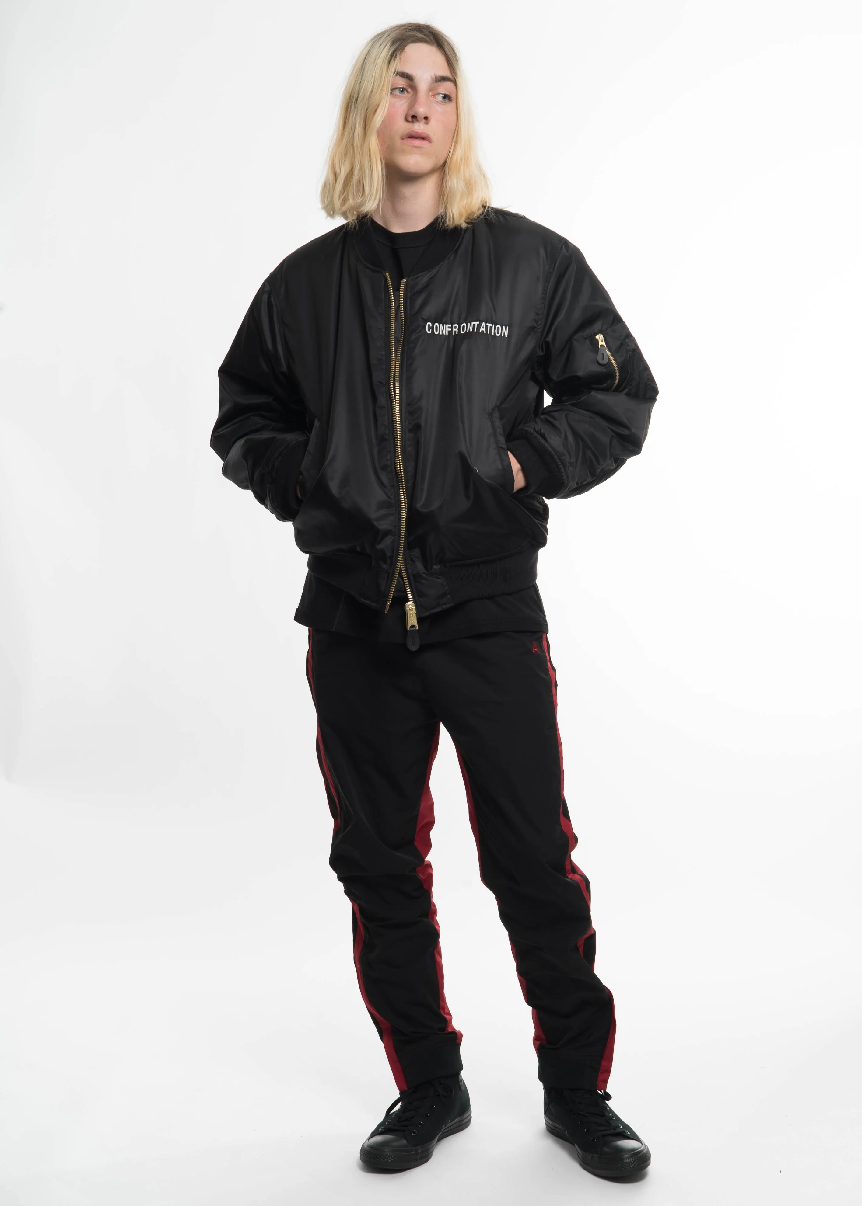 Black & Red Track Pants