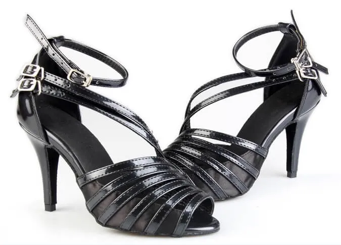 Black Ballroom Shoes Latin Salsa Dance Shoes
