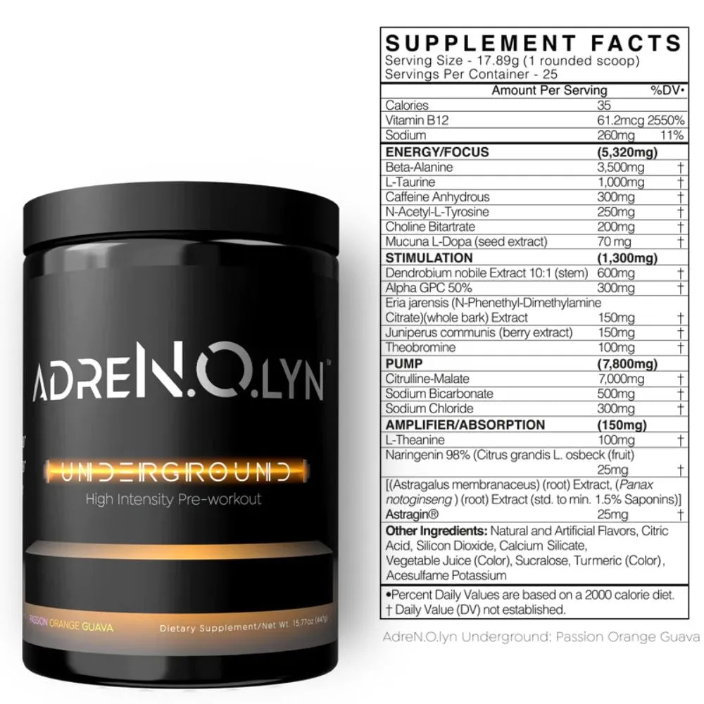 Black Market Labs AdreNOlyn Underground 25 Servings