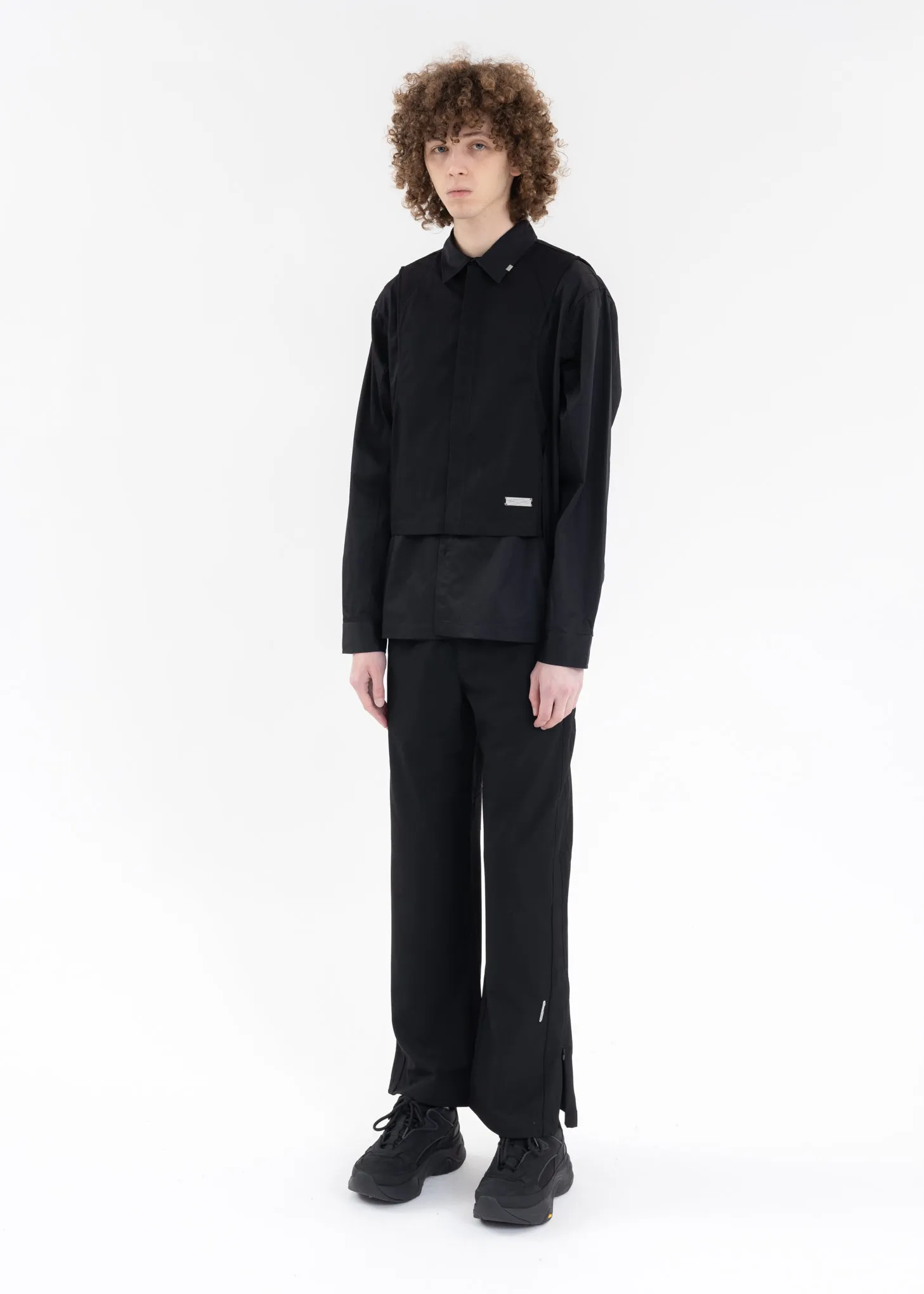 Black Streamline Panelled Tailored Track Pants