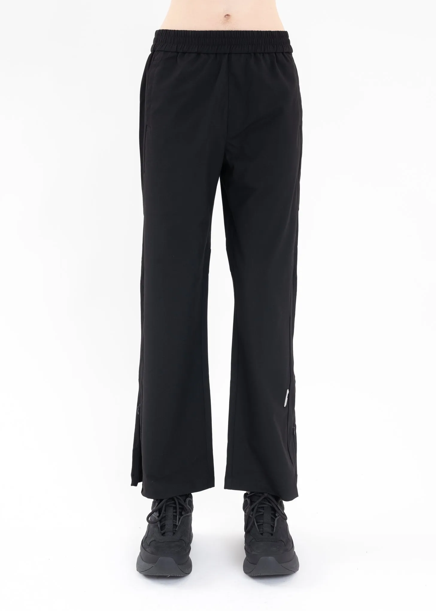Black Streamline Panelled Tailored Track Pants