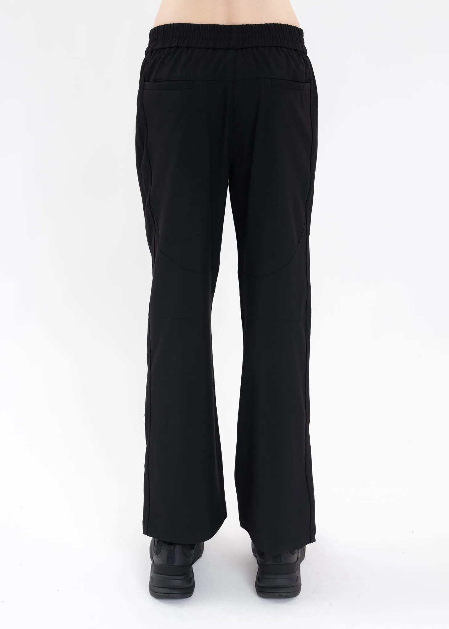 Black Streamline Panelled Tailored Track Pants