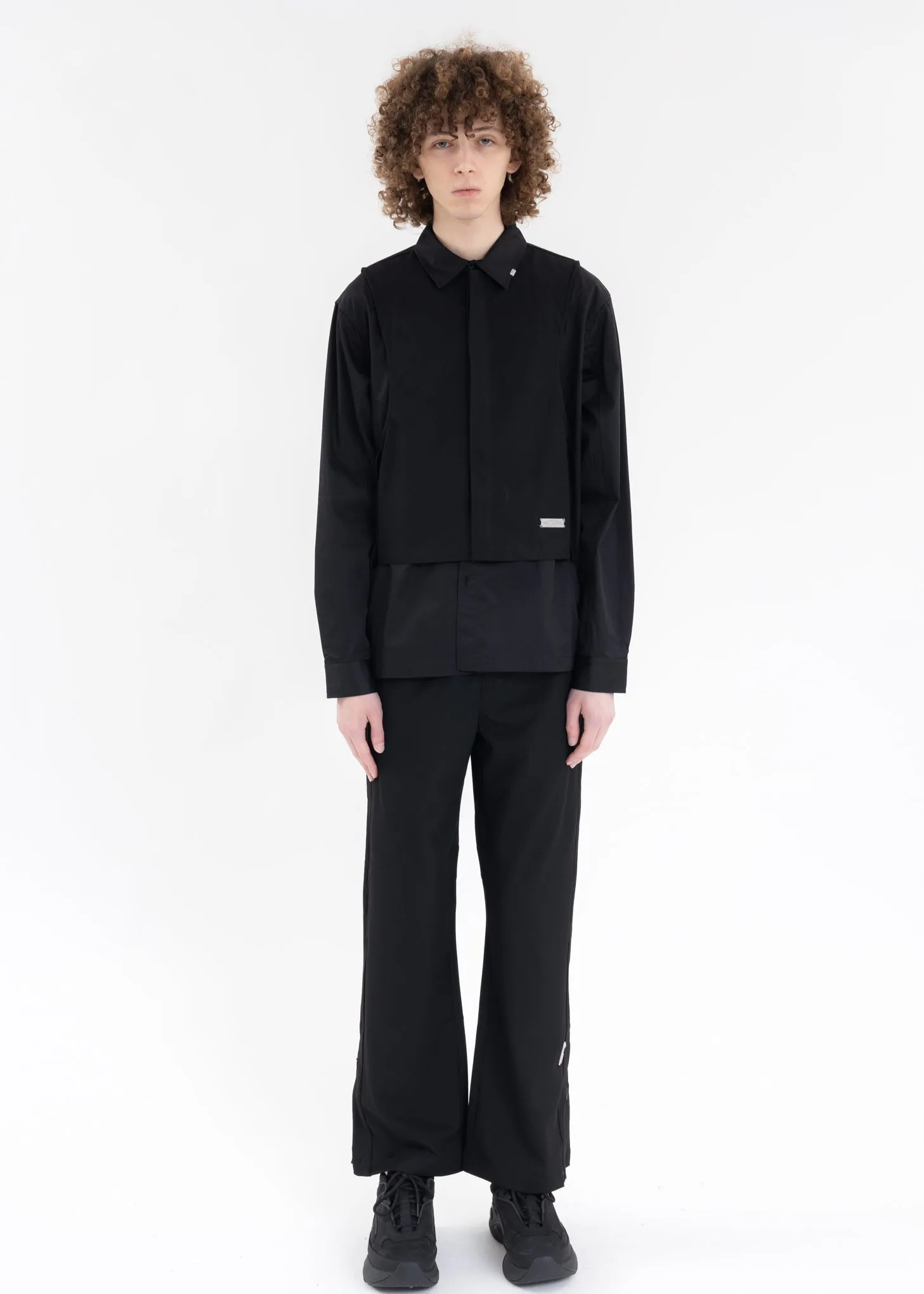 Black Streamline Panelled Tailored Track Pants