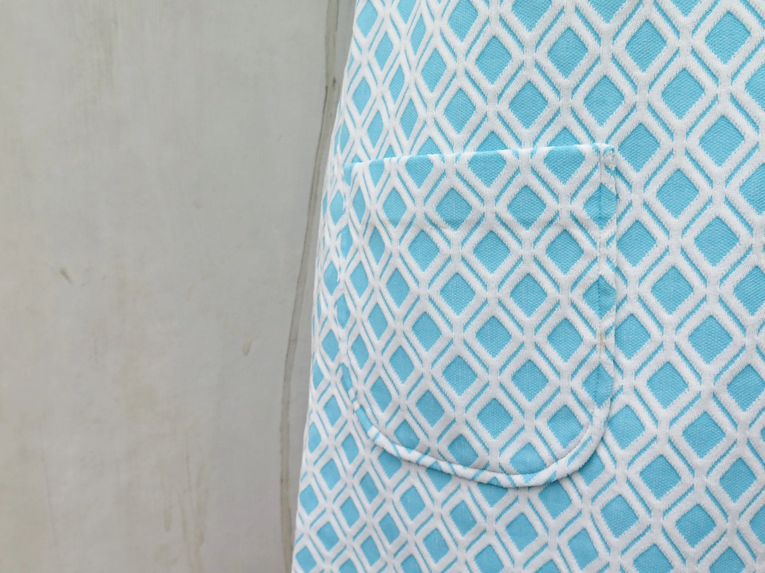 Blue Diamond | Vintage 1960s Twiggy retro mod geometric diamond print Sleeveless Tent Dress