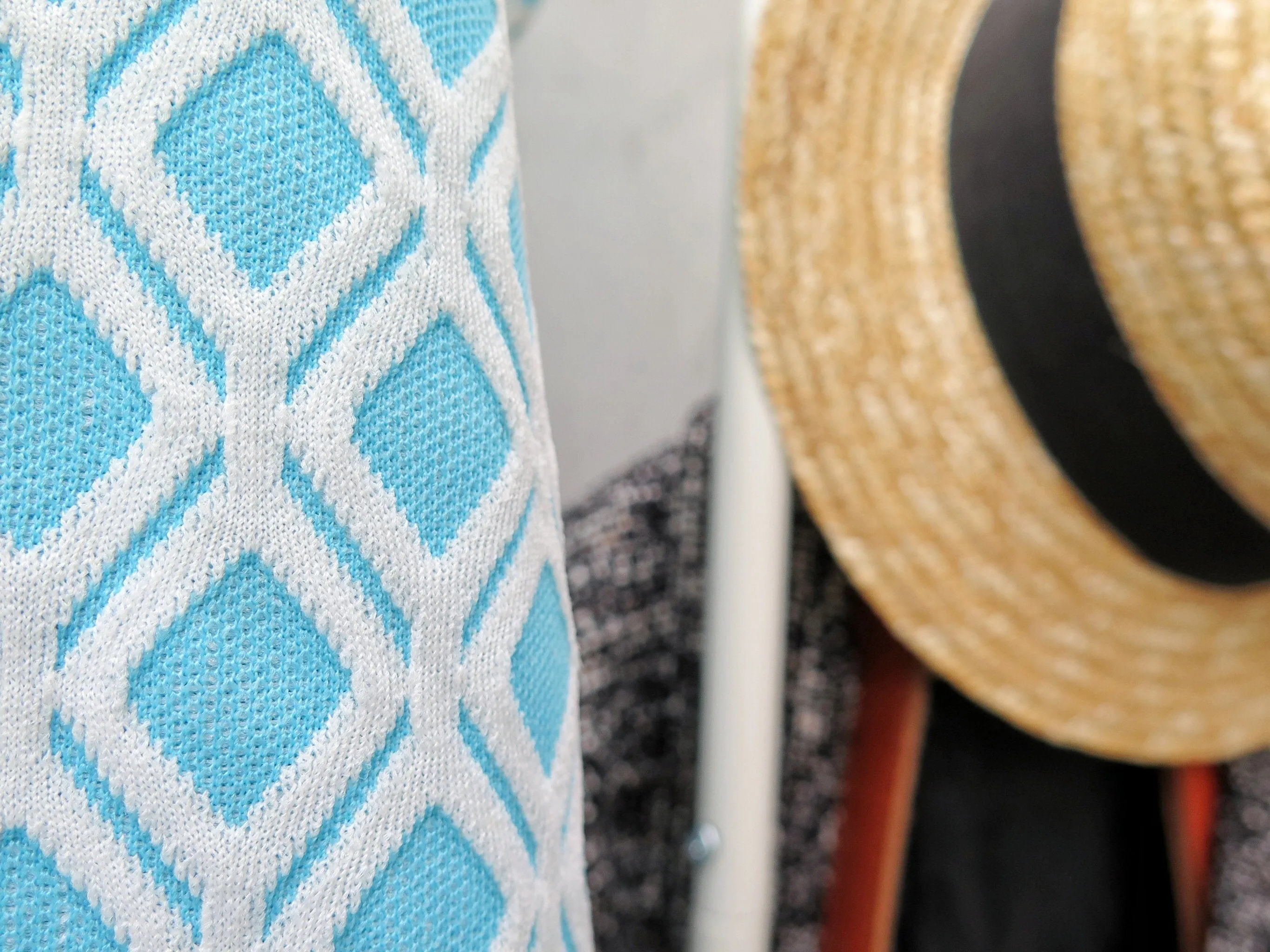 Blue Diamond | Vintage 1960s Twiggy retro mod geometric diamond print Sleeveless Tent Dress