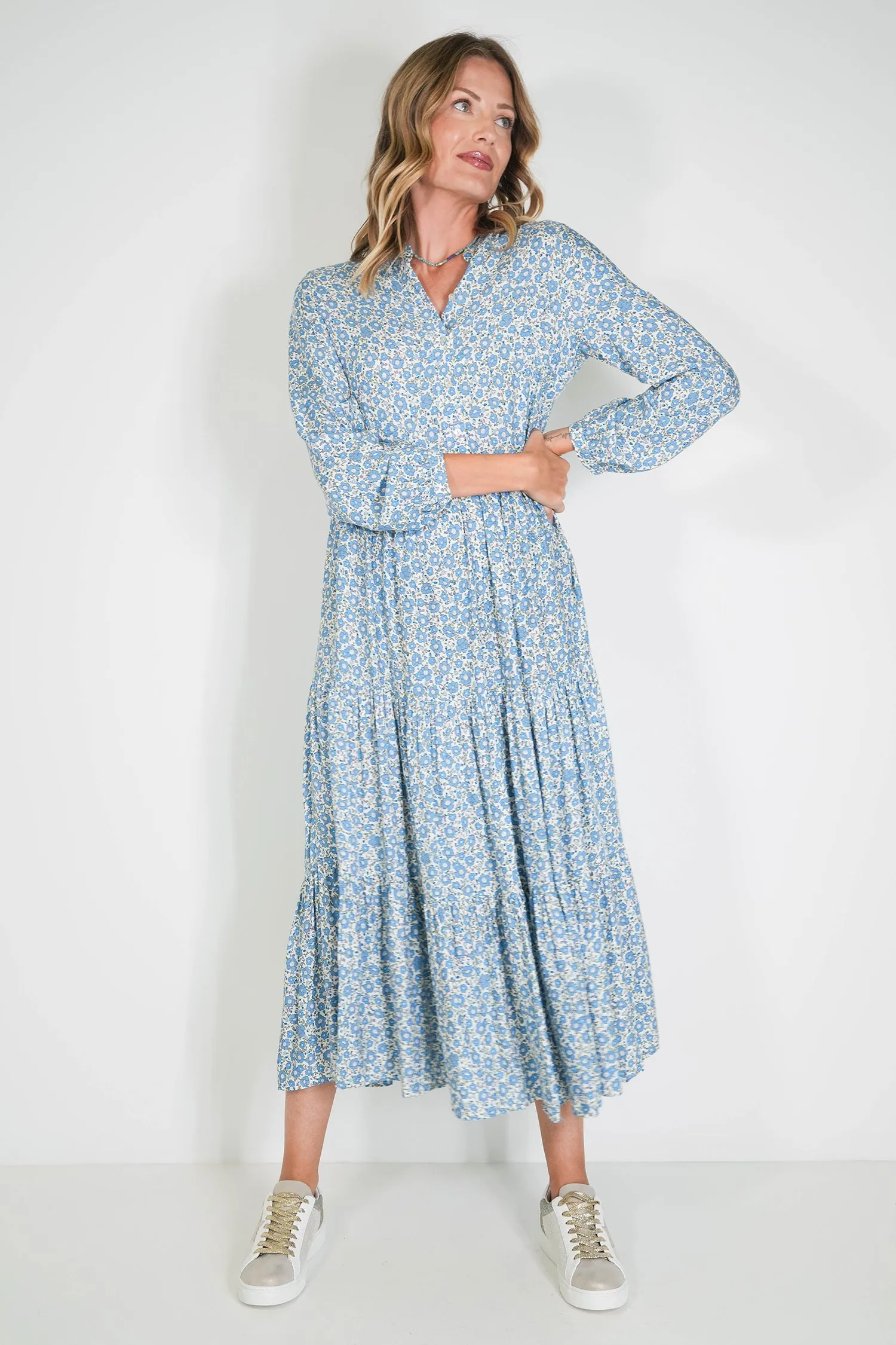 Blue Floral Annie Dress