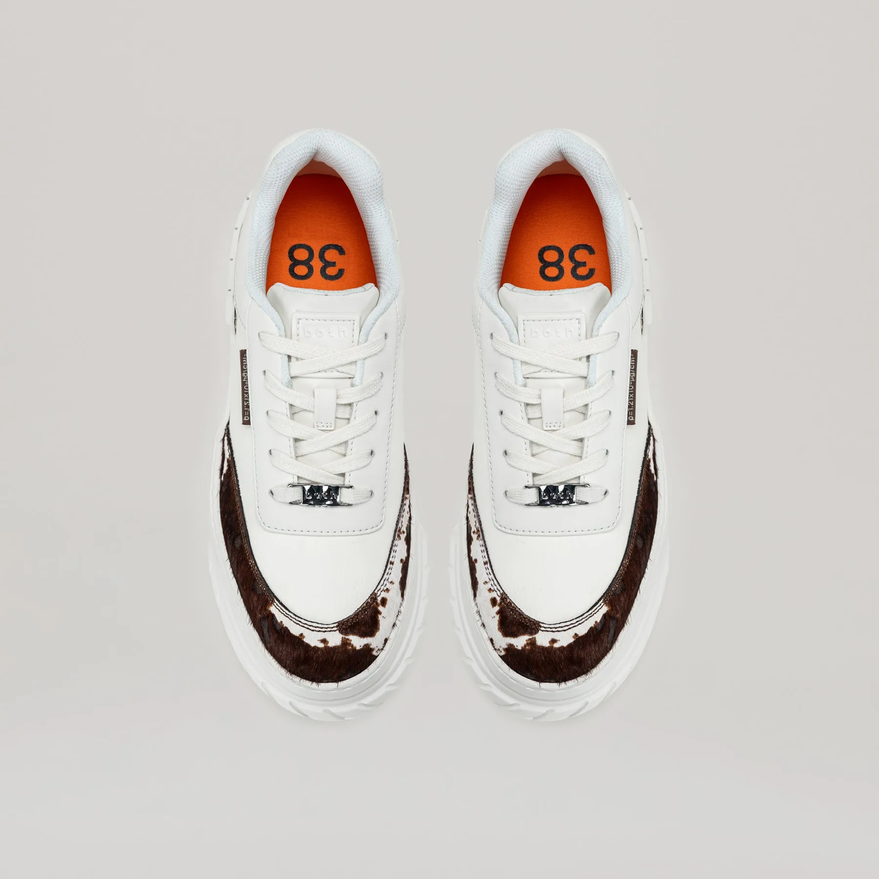both - TYRES PLATFORM SNEAKER-WHT/BRN