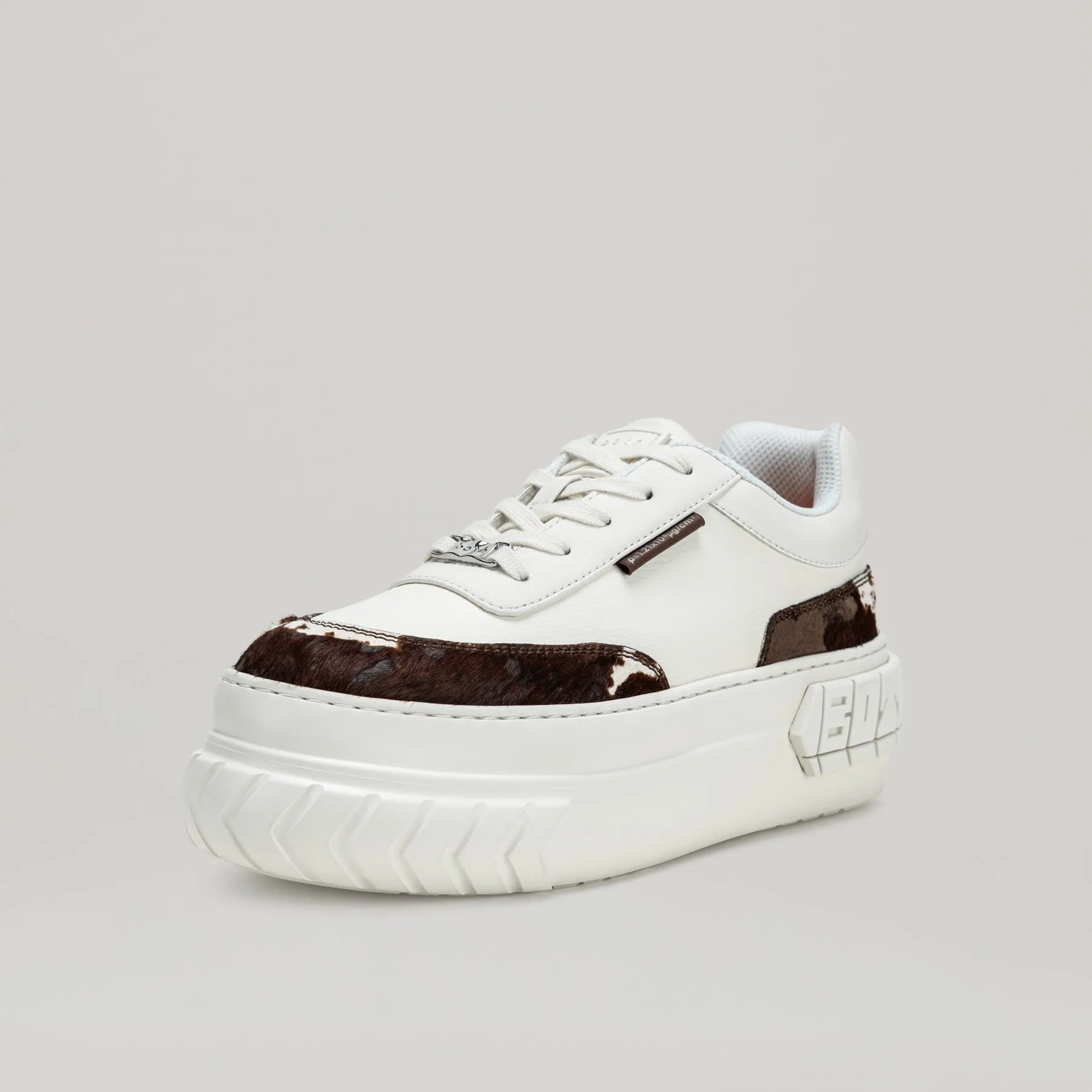 both - TYRES PLATFORM SNEAKER-WHT/BRN
