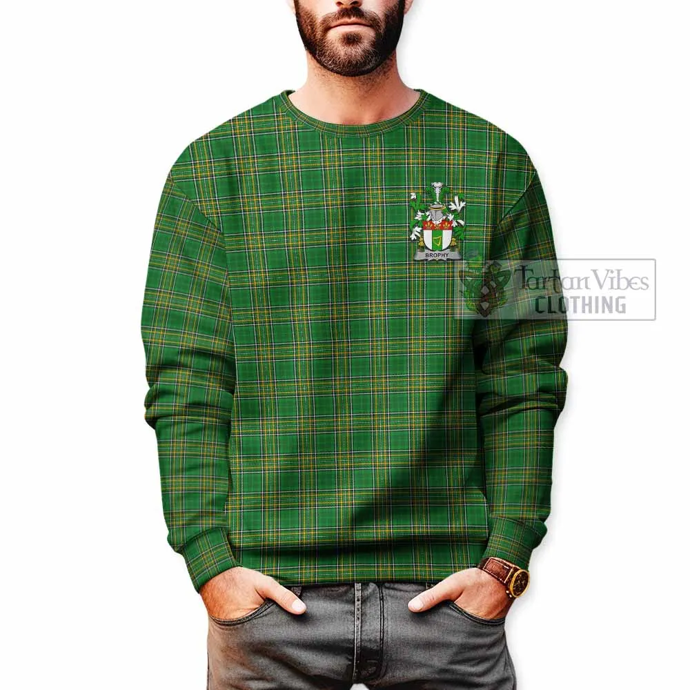Brophy Irish Clan Tartan Sweatshirt with Coat of Arms