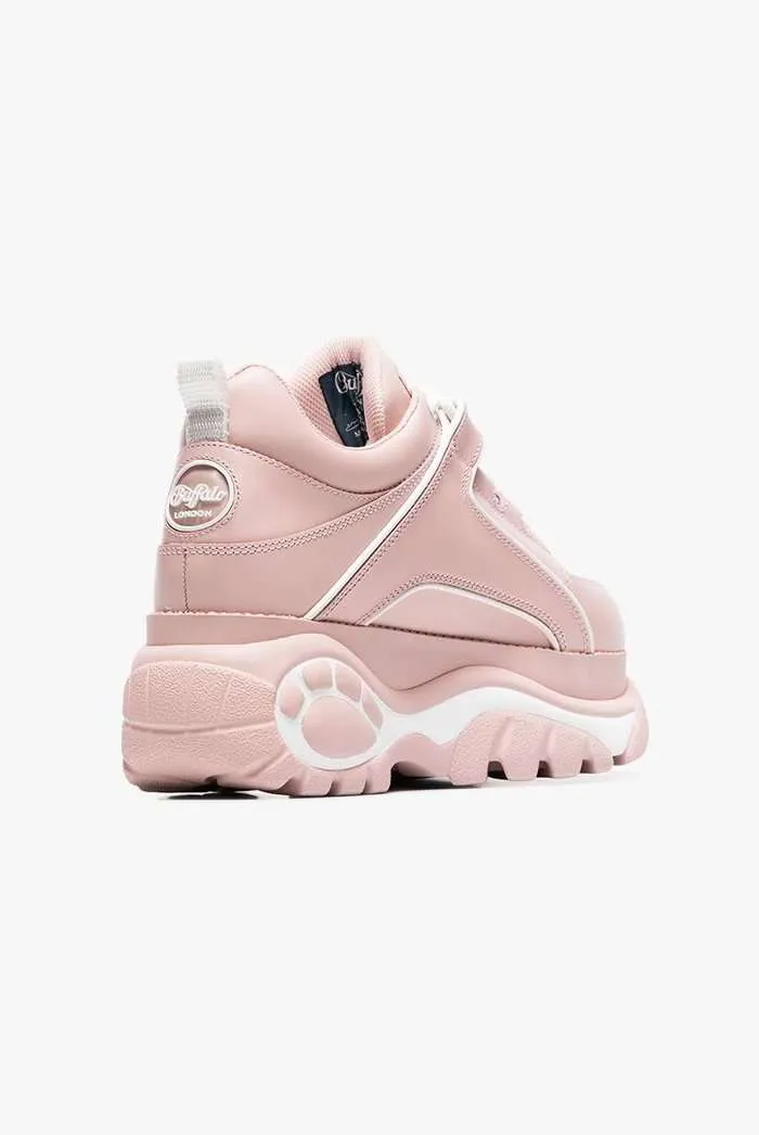 Buffalo London Baby Pink Platform Trainers