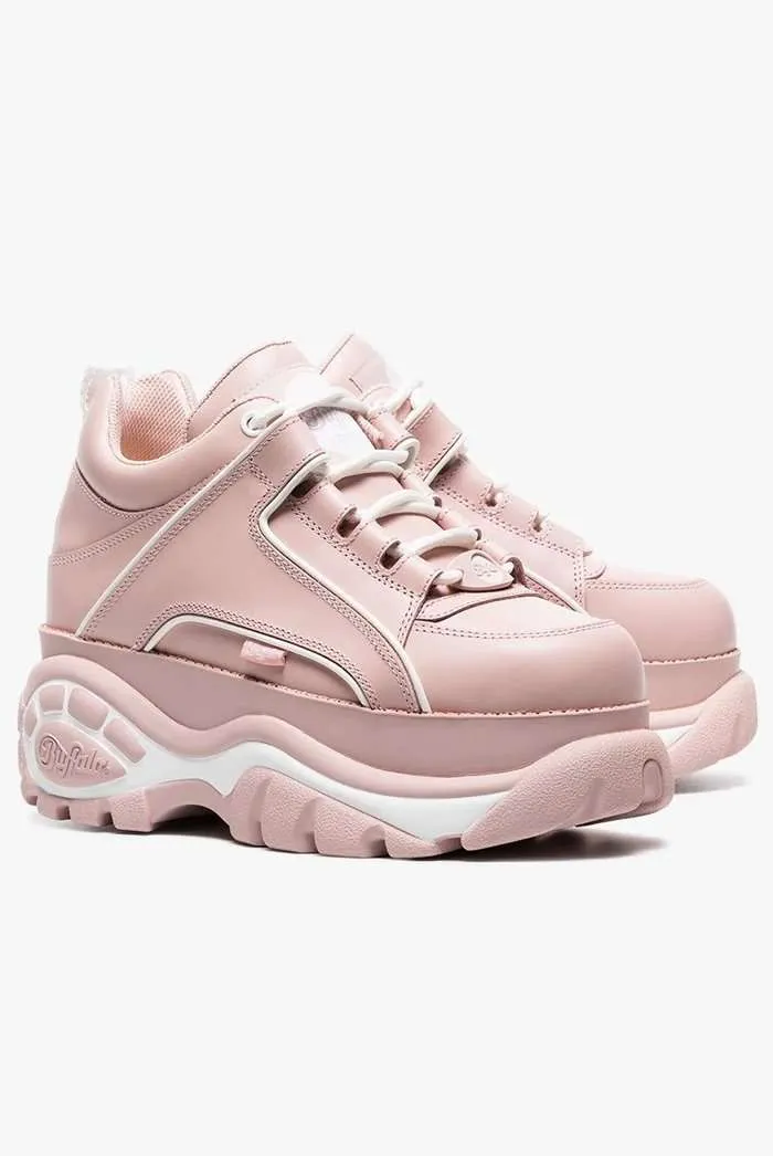 Buffalo London Baby Pink Platform Trainers