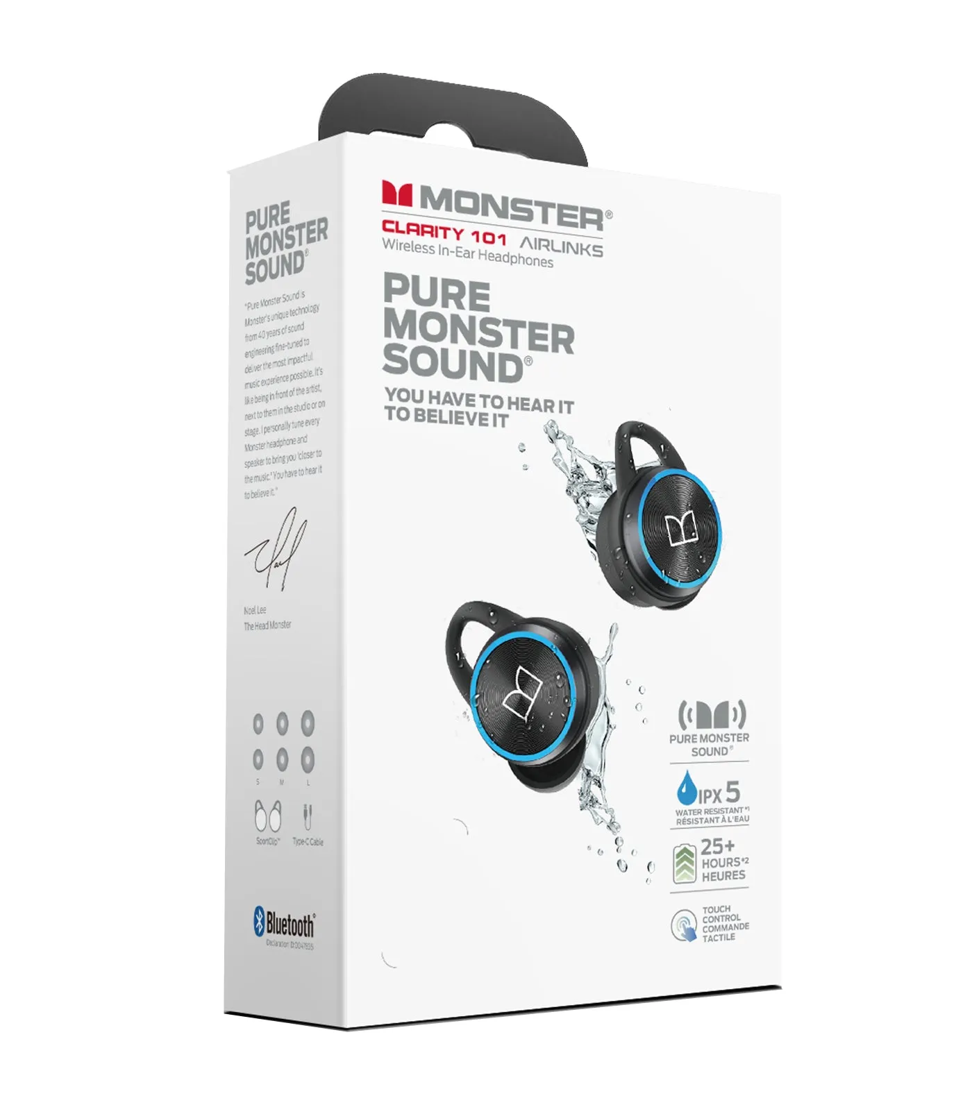 Clarity 101 AirLinks Wireless Earphones Black/Silver